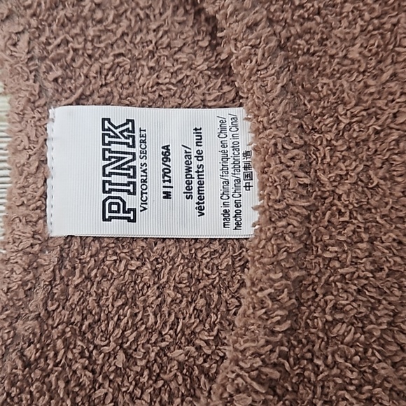 Victoria’s Secret Pink Crop Tank Top Sherpa Size Medium Brown - Picture 2 of 4